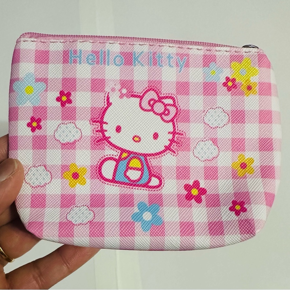 Hello Kitty Pink Checkered coin wallet
